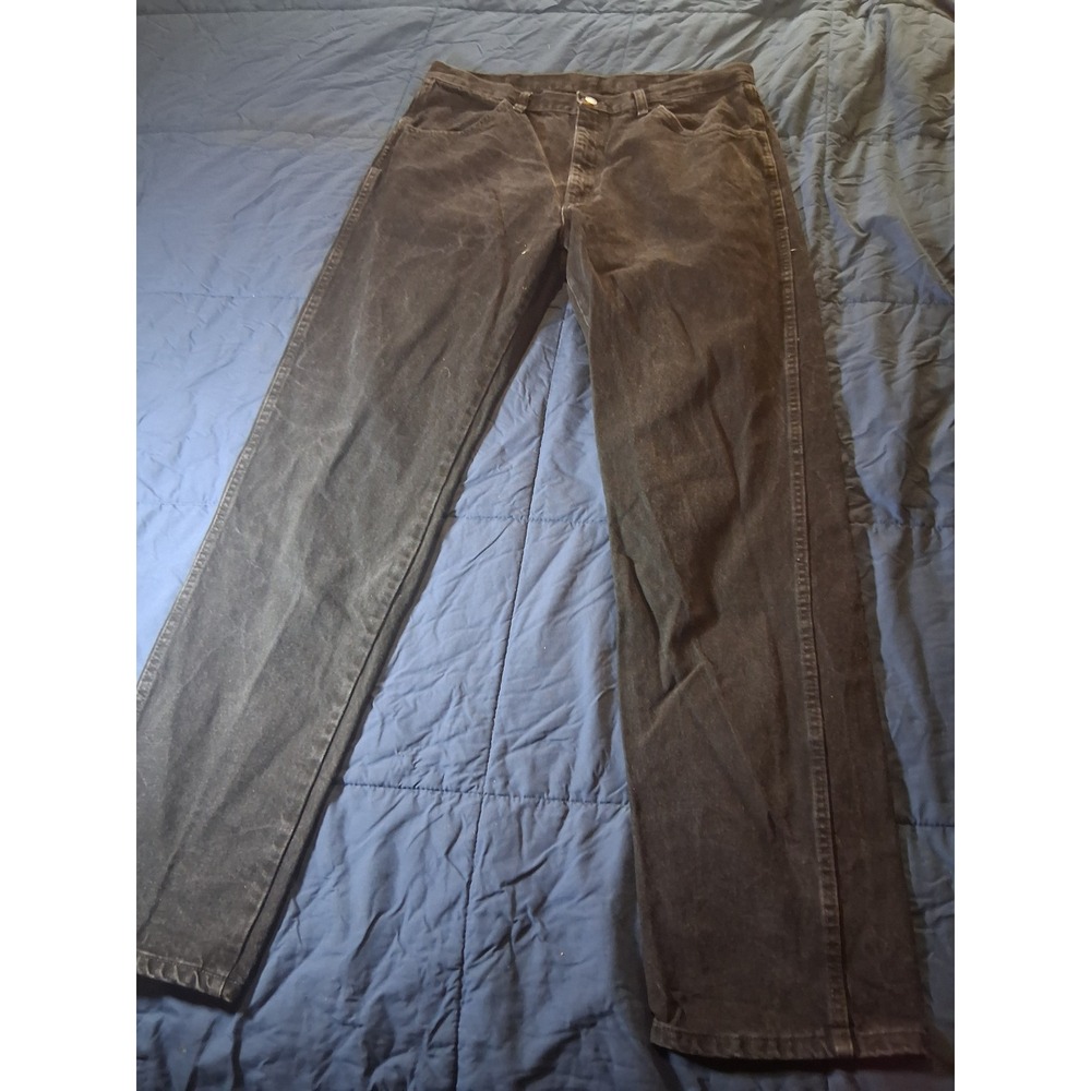 Rustler Cowboy Cut Relaxed Fit Black Denim Jeans Mens 36x34 1087619CB